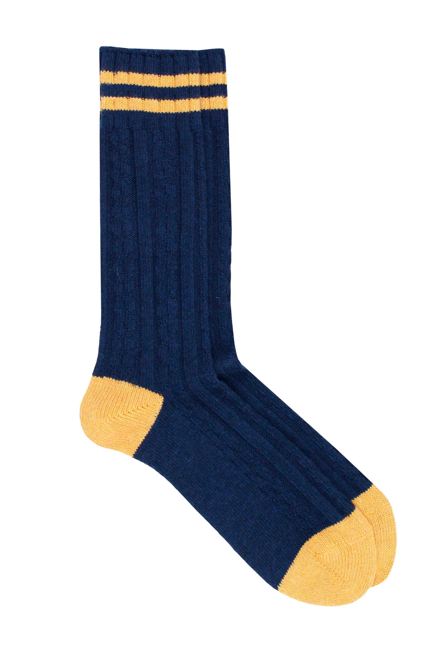 Pedemeia Herren-Wintersocken mit Zopf-Muster