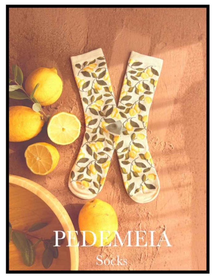 Pedemeia Damensocken Zitronen