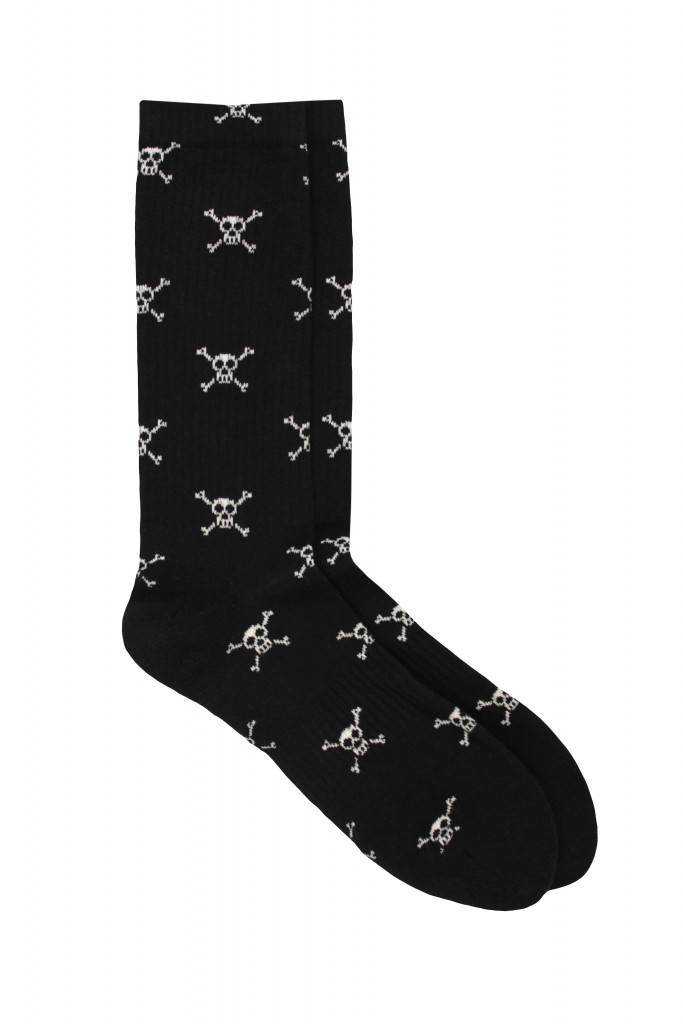 Pedemeia women's sports socks with skull pattern, organic cotton mix