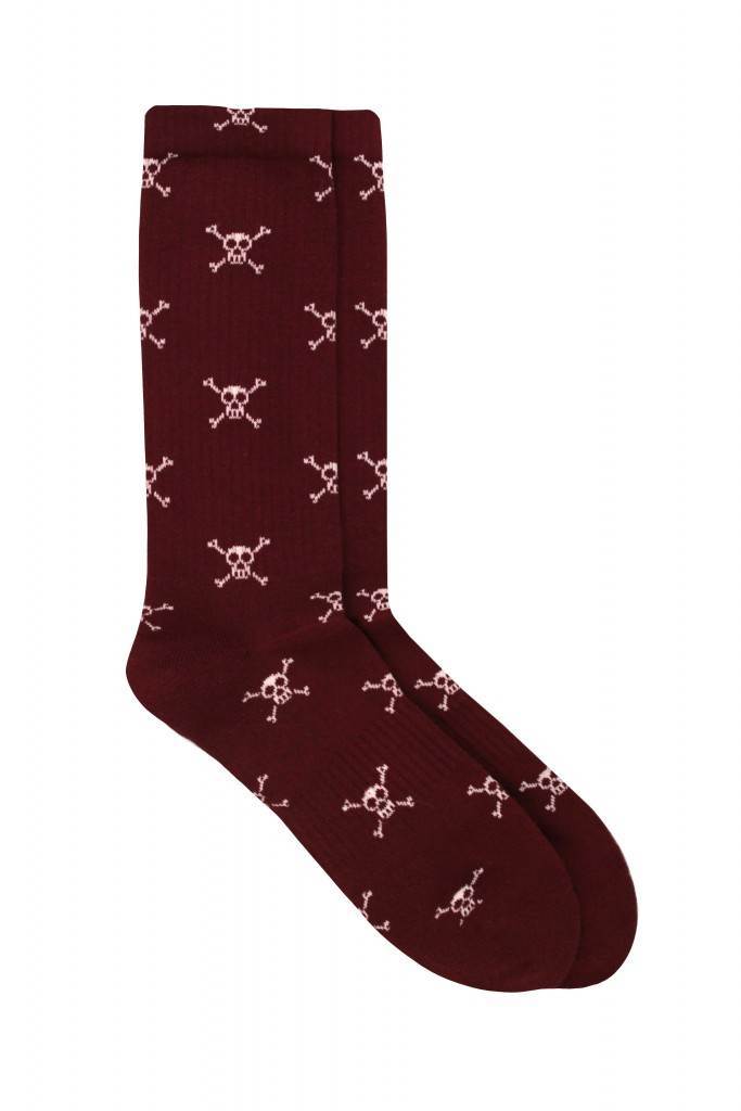 Pedemeia women's sports socks with skull pattern, organic cotton mix