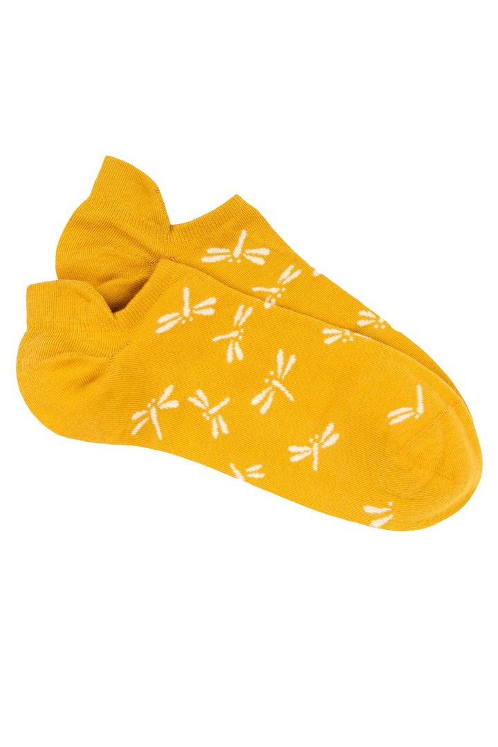 Pedemeia Damen-Low-Cut-Söckchen mit Libellen-Muster