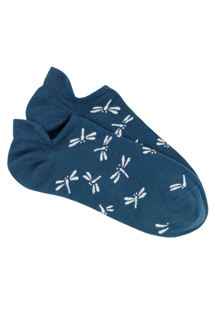 Pedemeia Damen-Low-Cut-Söckchen mit Libellen-Muster
