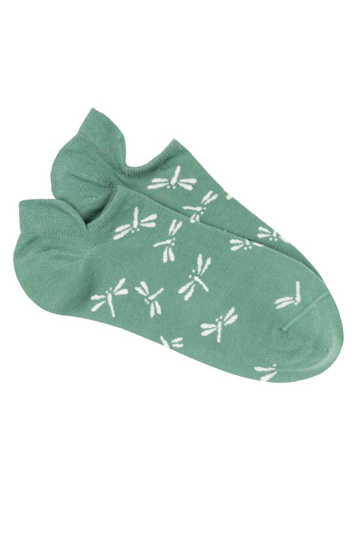 Pedemeia Damen-Low-Cut-Söckchen mit Libellen-Muster