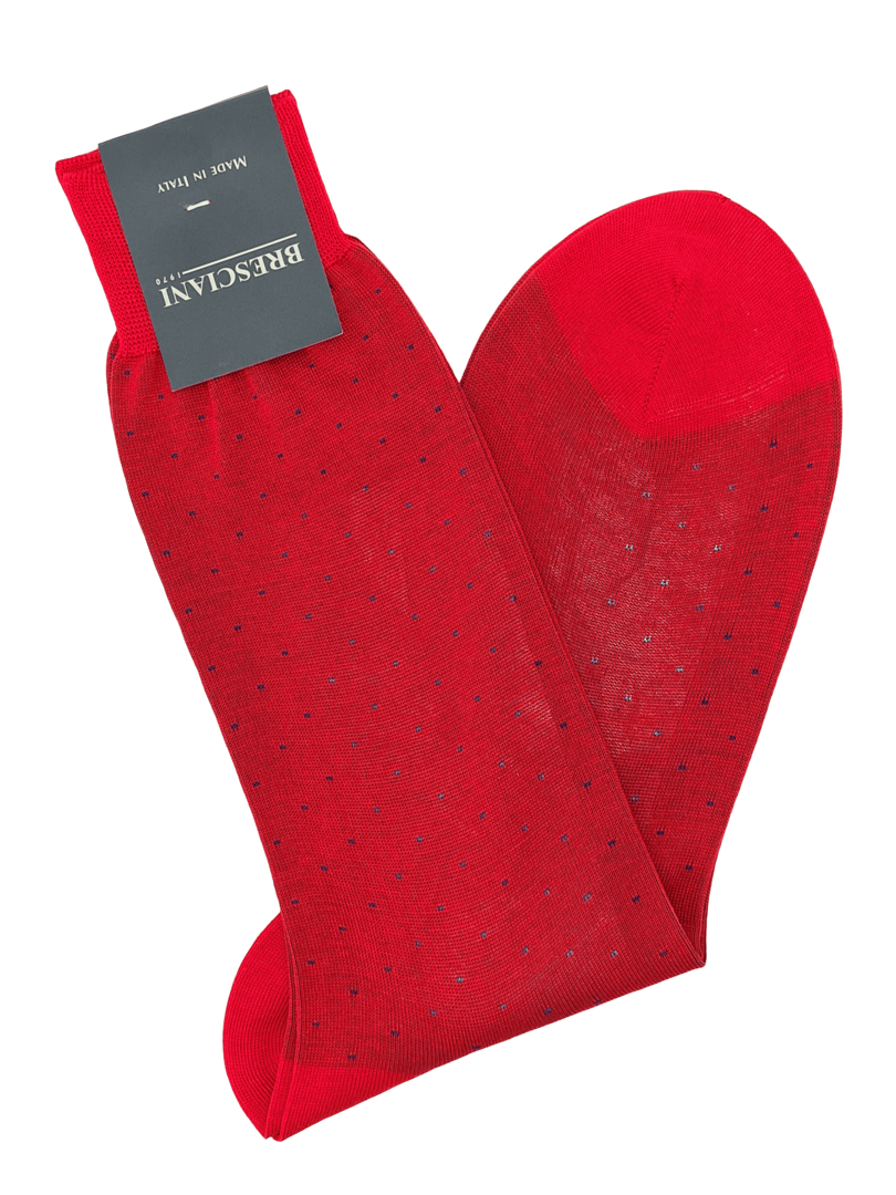 Bresciani Socken mit Pin-Dots, Baumwolle