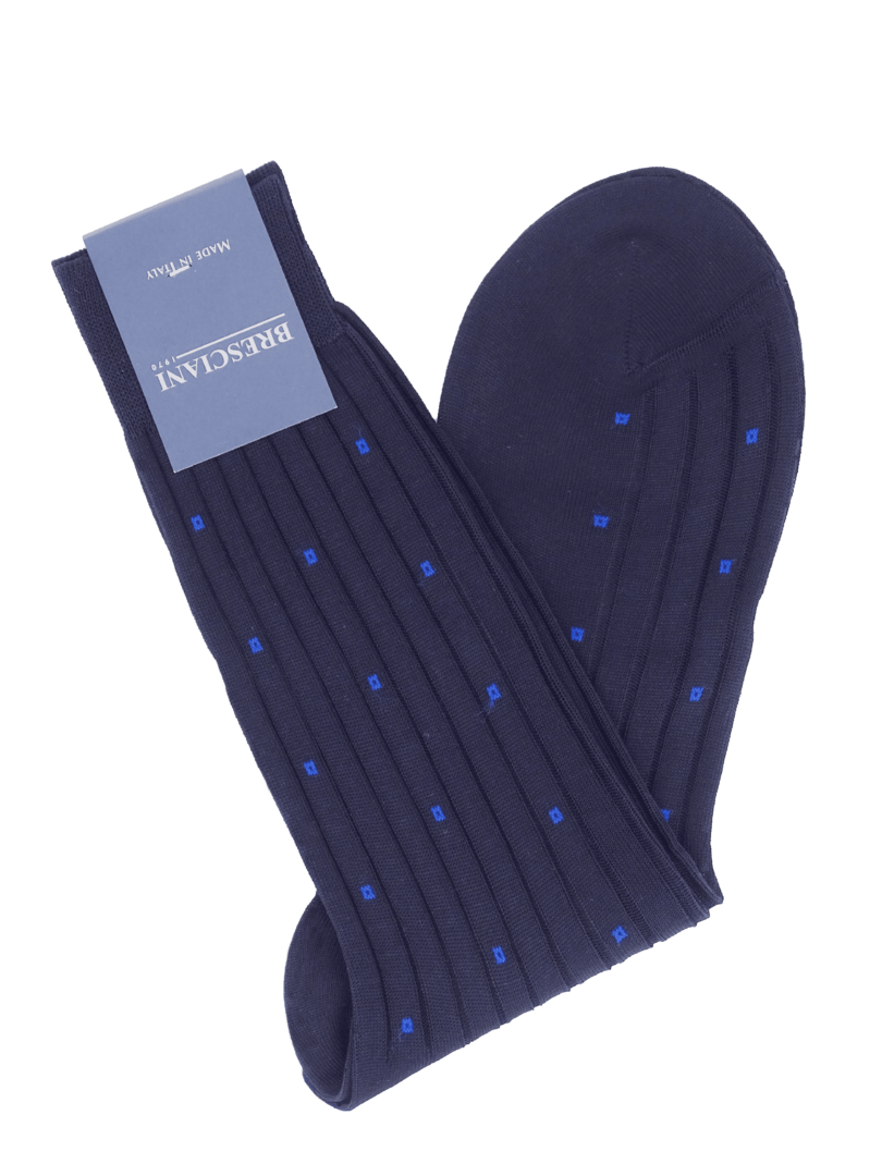 Bresciani Socken mit Muster aus kleinen Quadraten