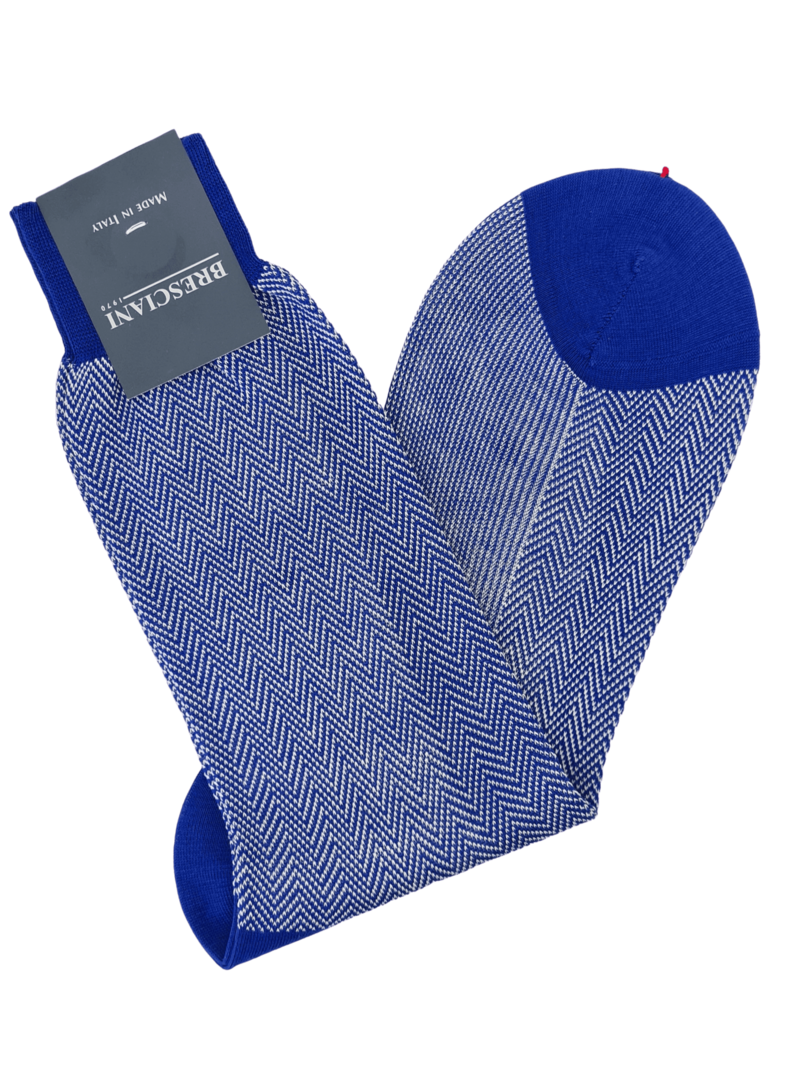 Bresciani socks with herringbone pattern