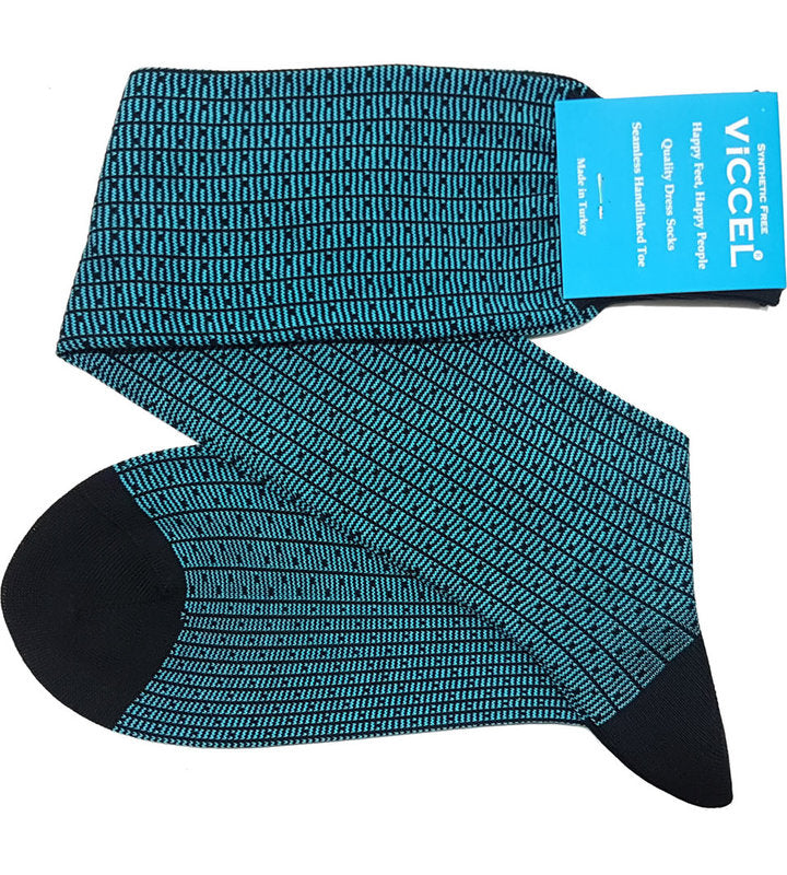 Viccel knee socks with stripes and dots