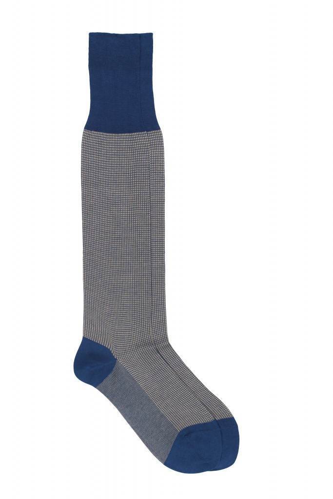 Pedemeia Kniestrümpfe mit dezentem Quadrate-Muster