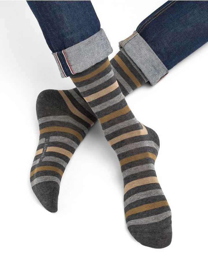Bleuforêt men's socks, multicolor stripes