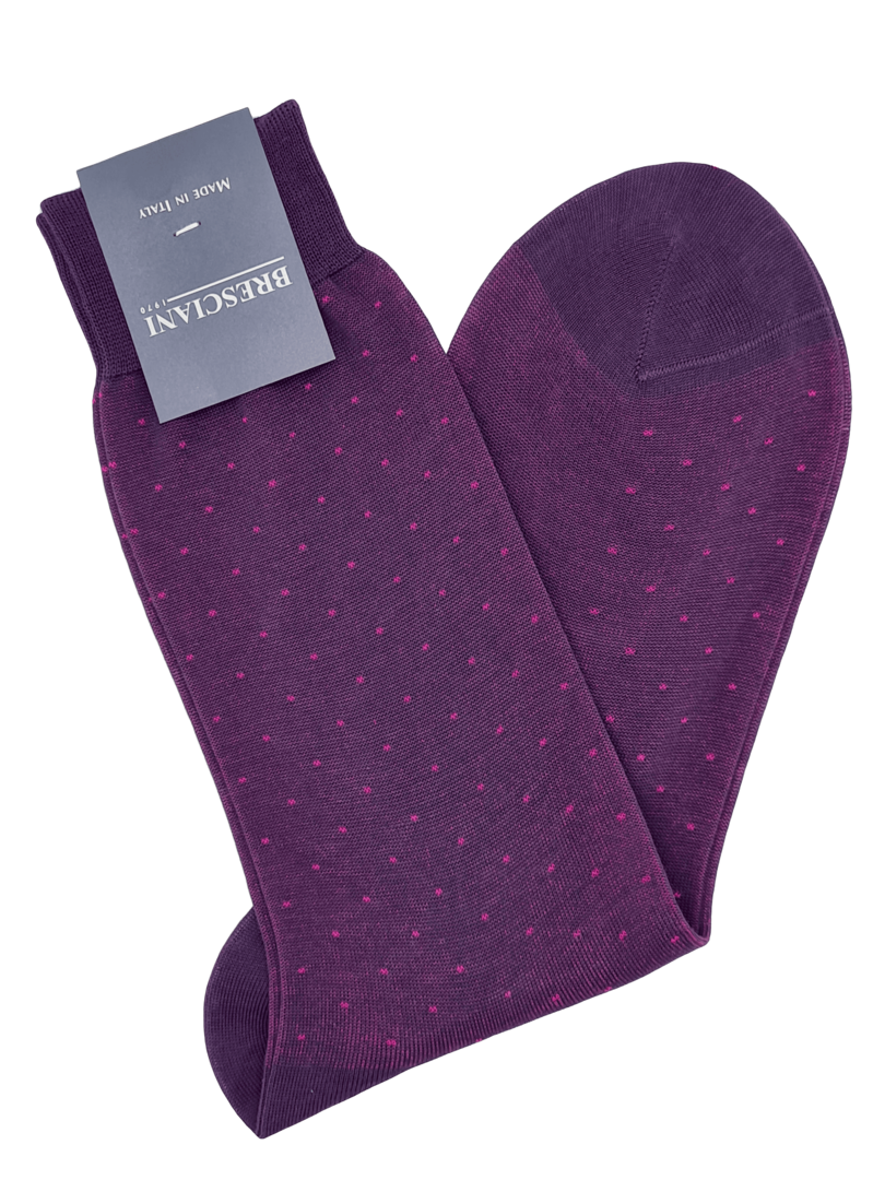 Bresciani Socken mit Pin-Dots, Baumwolle