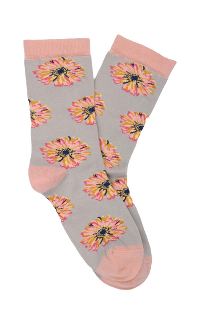 Pedemeia Damensocken mit Blumen