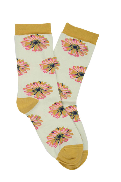 Pedemeia Damensocken mit Blumen