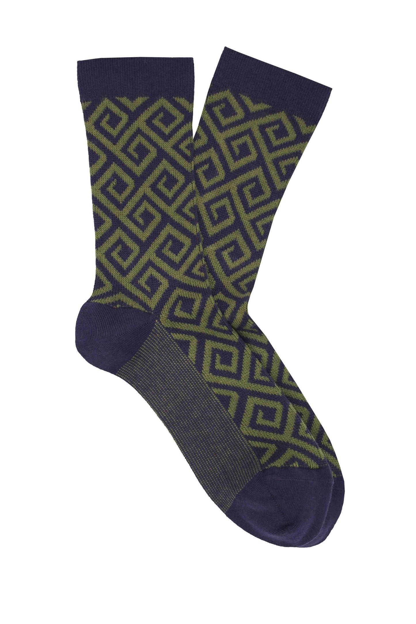 Pedemeia Damen Socken Mäander-Muster