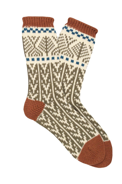 Pedemeia Damen Wintersocken mit Norweger-Muster
