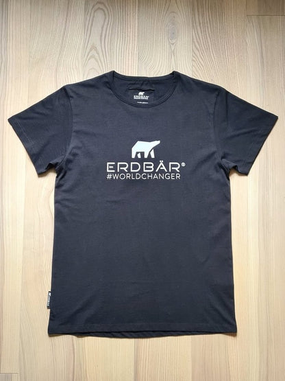 Erdbär Worldchanger T-Shirt black, white bear logo