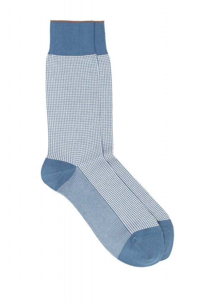 Pedemeia socks with subtle square pattern 