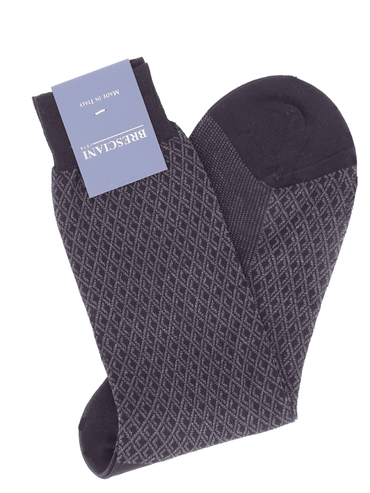 Bresciani socks with diamond pattern 