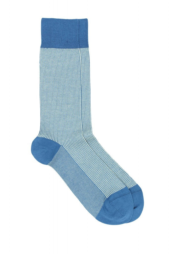 Pedemeia socks with subtle square pattern 