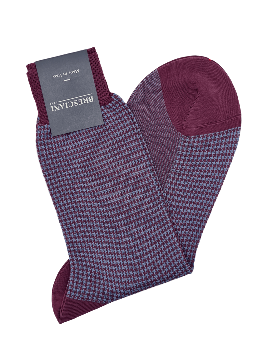 Bresciani Socken mit Hahnentritt-Muster