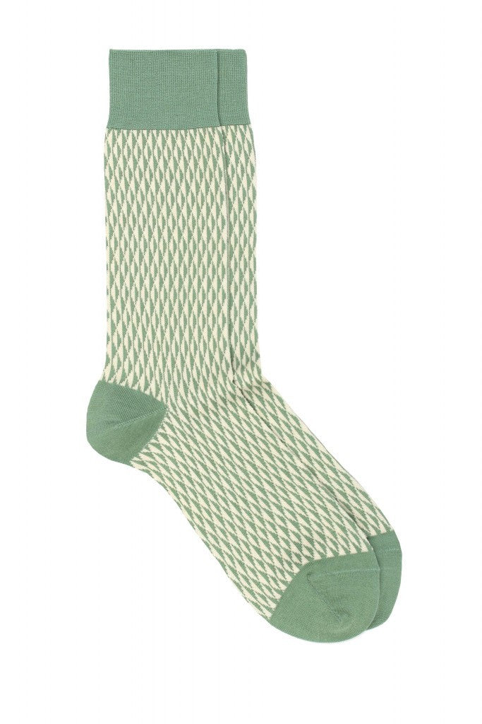 Pedemeia men's socks with triangle diamond pattern 