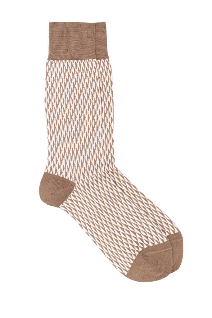 Pedemeia men's socks with triangle diamond pattern 