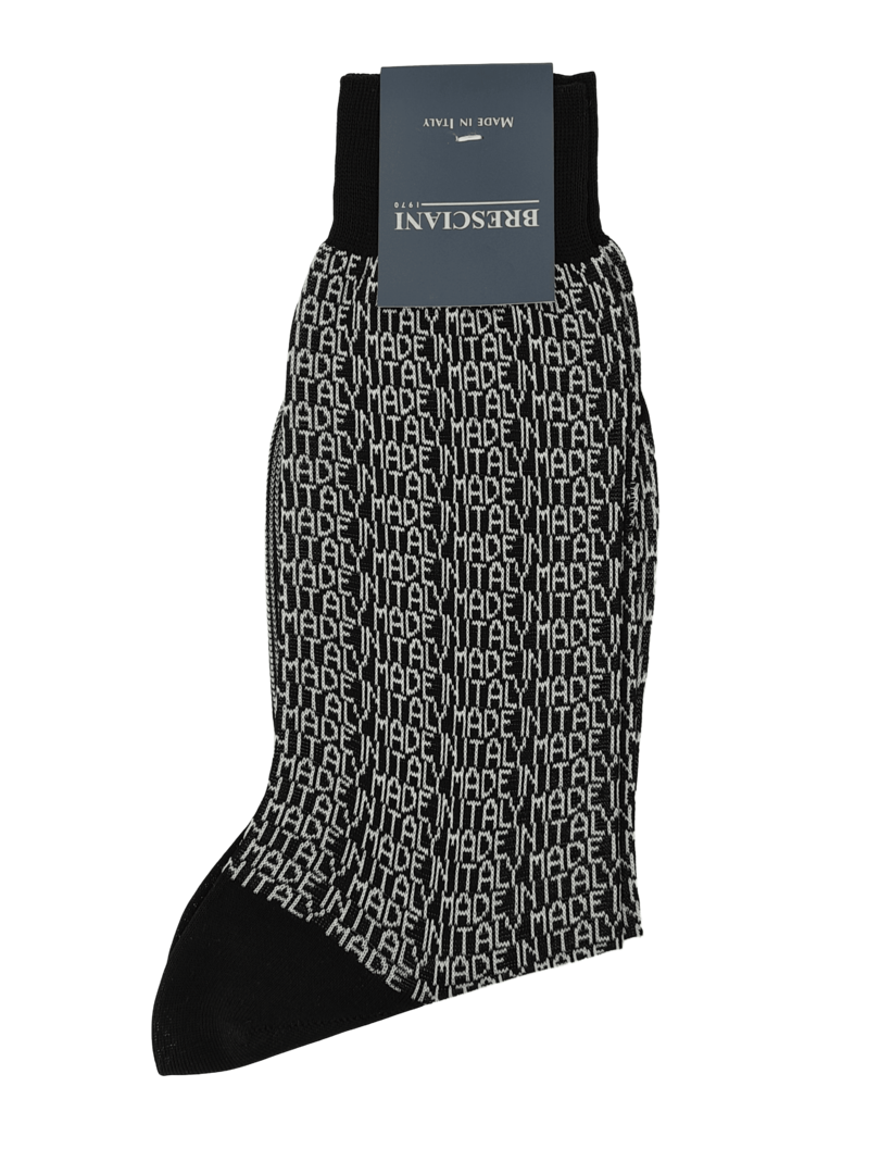 Bresciani Socken mit Schriftzug "Made in Italy"