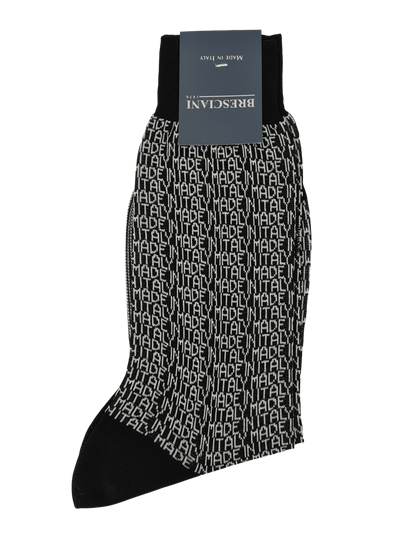 Bresciani Socken mit Schriftzug "Made in Italy"