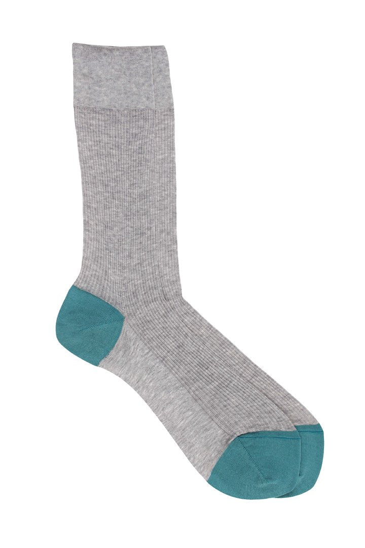 Pedemeia men's socks with contrasting toe and heel area 