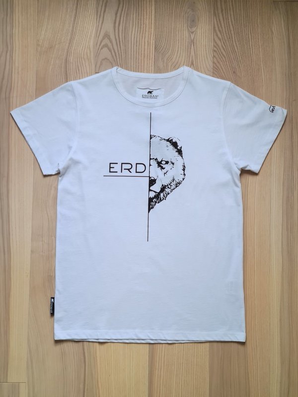 Erdbär Worldchanger T-Shirt weiß, schwarzes Bären-Logo