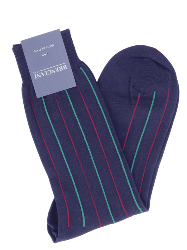 Bresciani Socken mit zweifarbigen Streifen