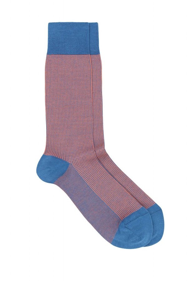 Pedemeia Socken mit dezentem Quadrate-Muster