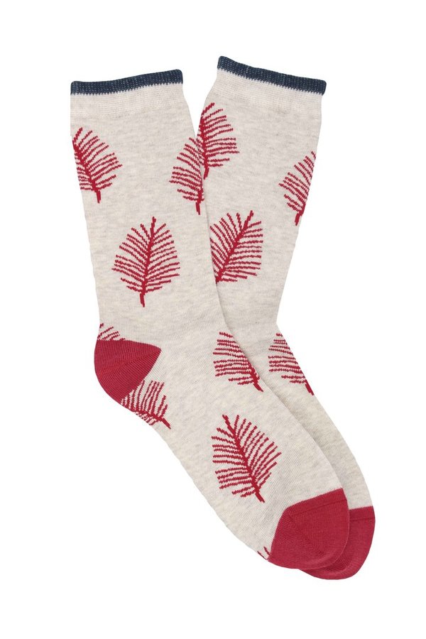 Pedemeia Damen-Socken mit Blatt-Muster